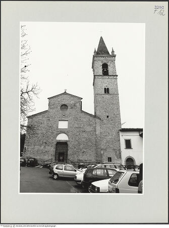 Vorderseite von Foto Marburg [https://www.deutsche-digitale-bibliothek.de/content/lizenzen/rv-ez/] Sant'Agostino - Fassade und Campanile, bh535066_recto. Foto: Gloc, Jan.