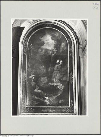 Vorderseite von Foto Marburg [https://www.deutsche-digitale-bibliothek.de/content/lizenzen/rv-ez/] Stigmatisation des heiligen Franziskus - Gesamtansicht, bh535070_recto. Foto: Haag, Paul.