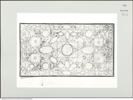 Vorderseite von Biblioteca Nacional [https://www.deutsche-digitale-bibliothek.de/content/lizenzen/rv-ez/] Album des Fra Giovanni Vincenzo CasaliEntwürfe für Deckendekorationen - , bh535205_recto. Foto.