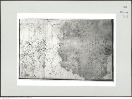 Vorderseite von Biblioteca Nacional [https://www.deutsche-digitale-bibliothek.de/content/lizenzen/rv-ez/] Album des Fra Giovanni Vincenzo CasaliDramatische Szene - , bh535209_recto. Foto.