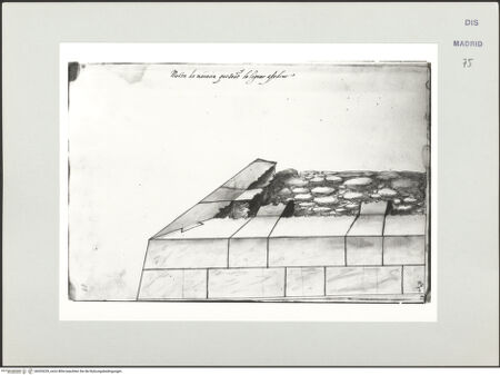 Vorderseite von Biblioteca Nacional [https://www.deutsche-digitale-bibliothek.de/content/lizenzen/rv-ez/] Album des Fra Giovanni Vincenzo CasaliStudie der Eckverfugung eines Bastionsporns - , bh535229_recto. Foto.