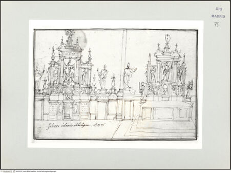 Vorderseite von Biblioteca Nacional [https://www.deutsche-digitale-bibliothek.de/content/lizenzen/rv-ez/] Album des Fra Giovanni Vincenzo CasaliBologna, Santa Maria de' Servi, Altar - , bh535231_recto. Foto.