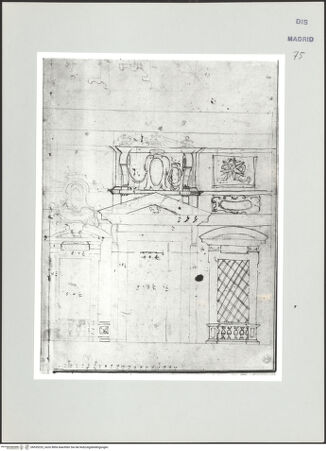 Vorderseite von Biblioteca Nacional [https://www.deutsche-digitale-bibliothek.de/content/lizenzen/rv-ez/] Album des Fra Giovanni Vincenzo CasaliNeapel, Fassade der Kapelle des Vorgängerbaus des Palazzo Reale - , bh535232_recto. Foto.