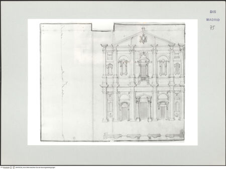 Vorderseite von Biblioteca Nacional [https://www.deutsche-digitale-bibliothek.de/content/lizenzen/rv-ez/] Album des Fra Giovanni Vincenzo CasaliRom, San Luigi dei Francesi, Fassade - , bh535234_recto. Foto.
