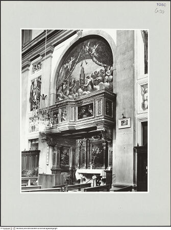 Vorderseite von Foto Marburg [https://www.deutsche-digitale-bibliothek.de/content/lizenzen/rv-ez/] Sängerkanzel - Gesamtansicht, bh535569_recto. Foto: Haag, Paul.
