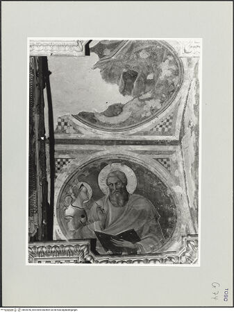 Vorderseite von Foto Marburg [https://www.deutsche-digitale-bibliothek.de/content/lizenzen/rv-ez/] Altar der Familie Dragomanni (oder Dragondelli)Die Vier Evangelisten - Die Evangelisten Matthäus und Markus, bh535766_recto. Foto: Haag, Paul.
