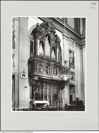 Vorderseite von Foto Marburg [https://www.deutsche-digitale-bibliothek.de/content/lizenzen/rv-ez/] Orgelempore - Gesamtansicht, bh536010_recto. Foto: Haag, Paul.