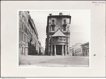 Vorderseite von Bibliotheca Hertziana [http://creativecommons.org/licenses/by-nc-sa/4.0/] Palazzo ZuccariTempietto, Fassade zur Piazza Trinità dei Monti - Fassade zur Piazza Trinità dei Monti, bh536080_recto. Foto.