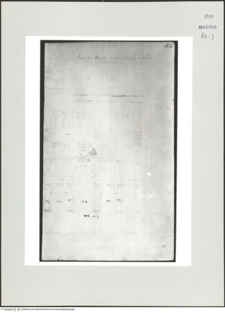 Vorderseite von Biblioteca Nacional [https://www.deutsche-digitale-bibliothek.de/content/lizenzen/rv-ez/] Album des Fra Giovanni Vincenzo CasaliFlorenz, Uffizien, Aufriss der Arnologgia - , bh536438_recto. Foto.