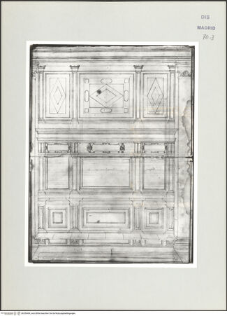 Vorderseite von Biblioteca Nacional [https://www.deutsche-digitale-bibliothek.de/content/lizenzen/rv-ez/] Album des Fra Giovanni Vincenzo CasaliGenua, San Matteo, Wandaufriss des Presbyteriums - , bh536469_recto. Foto.