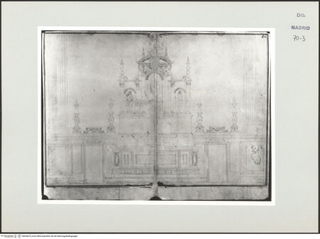 Vorderseite von Biblioteca Nacional [https://www.deutsche-digitale-bibliothek.de/content/lizenzen/rv-ez/] Album des Fra Giovanni Vincenzo CasaliBologna, Santa Maria de' Servi, Altar, Aufriss - , bh536473_recto. Foto.