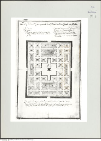 Vorderseite von Biblioteca Nacional [https://www.deutsche-digitale-bibliothek.de/content/lizenzen/rv-ez/] Album des Fra Giovanni Vincenzo CasaliEntwurf für ein Gartenparterre - , bh536477_recto. Foto.