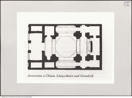 Vorderseite von unbekannt [https://www.deutsche-digitale-bibliothek.de/content/lizenzen/rv-ez/] Chiesa dell'Ascensione a Chiaia - Grundriss, bh538073_recto. Foto.