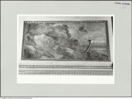 Vorderseite von Sopr. BAS ROMA [https://www.deutsche-digitale-bibliothek.de/content/lizenzen/rv-ez/] Landschaften mit Episoden aus der Vita des Propheten EliasElias in der Höhle des Bergs Oreb - Gesamtansicht, bh538302_recto. Foto.