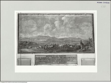 Vorderseite von Sopr. BAS ROMA [https://www.deutsche-digitale-bibliothek.de/content/lizenzen/rv-ez/] Landschaften mit Episoden aus der Vita des Propheten EliasElia bekleidet Elisha - Gesamtansicht, bh538303_recto. Foto.