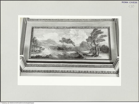 Vorderseite von Sopr. BAS ROMA [https://www.deutsche-digitale-bibliothek.de/content/lizenzen/rv-ez/] Landschaften mit Episoden aus der Vita des Propheten EliasElias fährt mit einem Feuerwagen in den Himmel - Gesamtansicht, bh538309_recto. Foto.