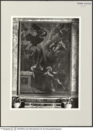 Vorderseite von Sopr. BAS ROMA [https://rightsstatements.org/page/CNE/1.0/] Verzückung der heiligen Teresa von Avila - Gesamtansicht, bh538504_recto. Foto.