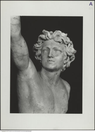 Vorderseite von Sopr. Archeologica di Roma, Museo Nazionale Romano [https://www.deutsche-digitale-bibliothek.de/content/lizenzen/rv-ez/] Fackelträger - Detail: Kopf, bh540164_recto. Foto.