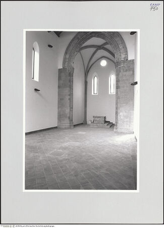 Vorderseite von Brummel, Chester [https://www.deutsche-digitale-bibliothek.de/content/lizenzen/rv-ez/] Chiesetta dell'Annunziata - Innen, Gesamtansicht (Richtung Presbyterium), bh540446_recto. Foto: Brummel, Chester.