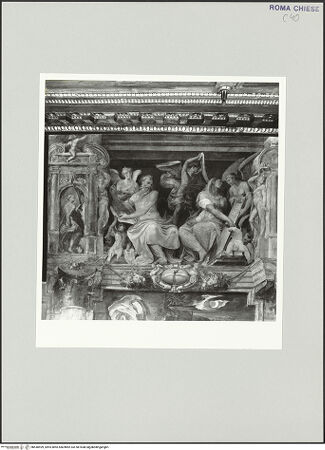 Vorderseite von Sopr. BAS ROMA [https://www.deutsche-digitale-bibliothek.de/content/lizenzen/rv-ez/] Freskenzyklus zur Passion ChristiProphet und Sibylle - , bh540599_recto. Foto.