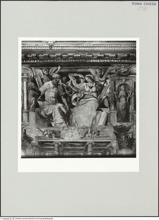 Vorderseite von Sopr. BAS ROMA [https://www.deutsche-digitale-bibliothek.de/content/lizenzen/rv-ez/] Freskenzyklus zur Passion ChristiProphet und Sibylle - , bh540602_recto. Foto.