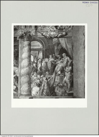 Vorderseite von Sopr. BAS ROMA [https://www.deutsche-digitale-bibliothek.de/content/lizenzen/rv-ez/] Freskenzyklus zur Passion ChristiChristus vor Kaiphas - , bh540611_recto. Foto.