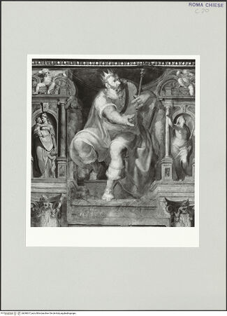 Vorderseite von Sopr. BAS ROMA [https://www.deutsche-digitale-bibliothek.de/content/lizenzen/rv-ez/] Freskenzyklus zur Passion ChristiKönig Salomon - , bh540617_recto. Foto.