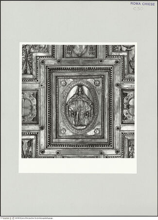 Vorderseite von Sopr. BAS ROMA [https://www.deutsche-digitale-bibliothek.de/content/lizenzen/rv-ez/] Holzdecke - Detail: Schutzmantelmadonna, bh540634_recto. Foto.