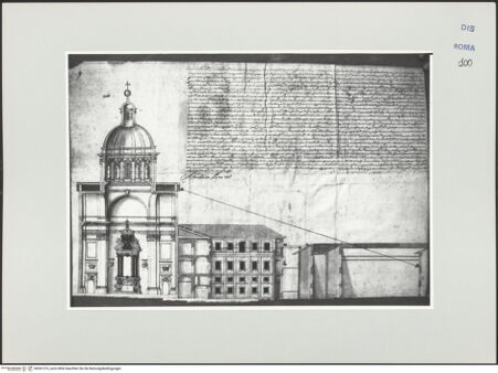 Vorderseite von Bösel, Richard [https://www.deutsche-digitale-bibliothek.de/content/lizenzen/rv-ez/] Schnitt durch den Komplex von San Carlo ai Catinari in Rom - , bh541316_recto. Foto.