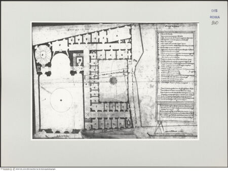 Vorderseite von Bösel, Richard [https://www.deutsche-digitale-bibliothek.de/content/lizenzen/rv-ez/] Grundriss des Komplexes von San Carlo ai Catinari in Rom - , bh541326_recto. Foto.