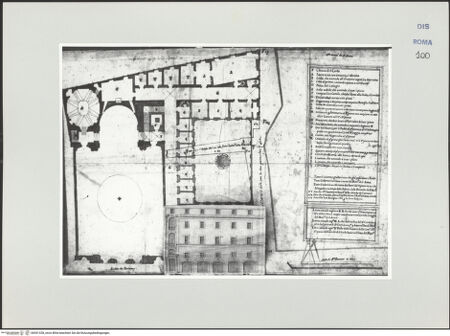 Vorderseite von Bösel, Richard [https://www.deutsche-digitale-bibliothek.de/content/lizenzen/rv-ez/] Grundriss des Komplexes von San Carlo ai Catinari in Rom - , bh541328_recto. Foto.