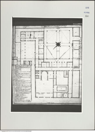 Vorderseite von Bösel, Richard [https://www.deutsche-digitale-bibliothek.de/content/lizenzen/rv-ez/] Grundriss des Collegio di Casale Monferrato - , bh541343_recto. Foto.