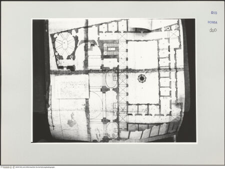 Vorderseite von Bösel, Richard [https://www.deutsche-digitale-bibliothek.de/content/lizenzen/rv-ez/] Grundriss des Komplexes von San Carlo ai Catinari in Rom - , bh541345_recto. Foto.