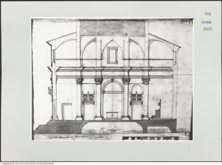 Vorderseite von Bösel, Richard [https://www.deutsche-digitale-bibliothek.de/content/lizenzen/rv-ez/] Schnitt durch die Kirche Santi Carlo e Filippo in Arpino - , bh541360_recto. Foto.