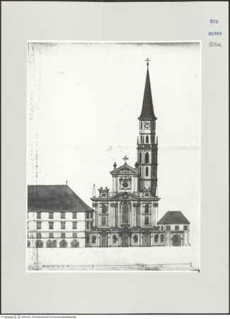 Vorderseite von Bösel, Richard [https://www.deutsche-digitale-bibliothek.de/content/lizenzen/rv-ez/] Teilaufriss von Kloster und Kirche Sankt Michael in Wien - , bh541361_recto. Foto.