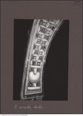 Vorderseite von Bibliotheca Hertziana [https://www.deutsche-digitale-bibliothek.de/content/lizenzen/rv-ez/] Szenen aus dem Neuen Testament und ProphetenSüdwand: Szenen aus dem Leben Christi und ProphetenDekoration der BogenlaibungenOrnamentband mit sich überlappenden Kreislinien - westlicher Teil, bh541922_recto. Foto: Sansaini, Renato.