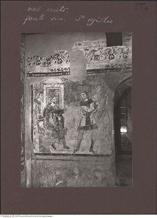 Vorderseite von Bibliotheca Hertziana [https://www.deutsche-digitale-bibliothek.de/content/lizenzen/rv-fz/] Szenen aus dem Neuen Testament und ProphetenNordwand: Szenen aus dem Leben Christi und ProphetenOberes Register: Szenen aus der Kindheit Jesu bis zu den VersuchungenHerodes erteilt seinen Soldaten den Befehl zum Kindermord - Gesamtansicht, bh541941_recto. Foto: Sansaini, Renato.