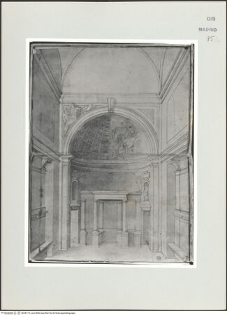 Vorderseite von Biblioteca Nacional [https://www.deutsche-digitale-bibliothek.de/content/lizenzen/rv-ez/] Album des Fra Giovanni Vincenzo CasaliGenua, San Matteo, Innenansicht der Chorapsis - , bh542173_recto. Foto.
