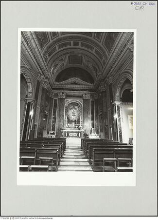 Vorderseite von Sopr. BAS ROMA [https://rightsstatements.org/page/CNE/1.0/] Santa Maria d'Itria - Blick zum Altar, bh543232_recto. Foto.