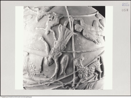 Vorderseite von Pedicini, Luciano [https://www.deutsche-digitale-bibliothek.de/content/lizenzen/rv-ez/] Atlas Farnese (Atlante Farnese) - Globus, Detail hinten, bh544552_recto. Foto: Pedicini, Luciano.