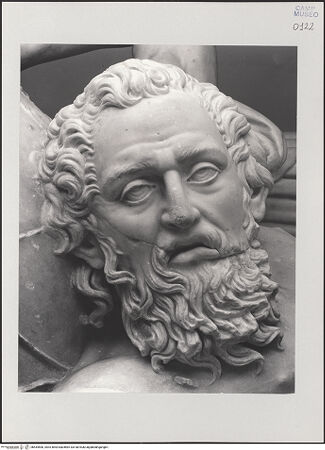 Vorderseite von Pedicini, Luciano [https://www.deutsche-digitale-bibliothek.de/content/lizenzen/rv-ez/] Atlas Farnese (Atlante Farnese) - Detail: Frontalansicht des Kopfs des Atlas, bh544560_recto. Foto: Pedicini, Luciano.