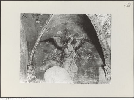 Vorderseite von ICCD [https://www.deutsche-digitale-bibliothek.de/content/lizenzen/rv-ez/] FreskenausstattungVerkündigung an Maria - Engel, bh545167_recto. Foto.
