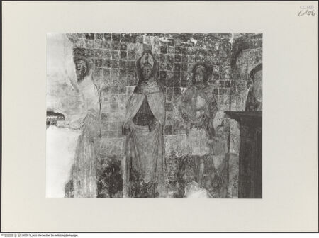 Vorderseite von ICCD [https://www.deutsche-digitale-bibliothek.de/content/lizenzen/rv-ez/] FreskenausstattungHeilige - Franziskus, Ludwig von Toulouse und Heiliger, bh545176_recto. Foto.