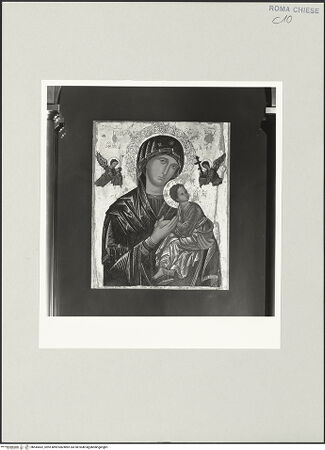 Vorderseite von Sopr. BAS ROMA [https://www.deutsche-digitale-bibliothek.de/content/lizenzen/rv-ez/] Mutter der immerwährenden Hilfe - , bh545462_recto. Foto.