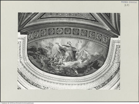 Vorderseite von Sopr. BAS ROMA [https://www.deutsche-digitale-bibliothek.de/content/lizenzen/rv-ez/] Altaraufbau - Wappen des Lambertus Ursinus de Vivariis aus Lüttich, bh545502_recto. Foto.