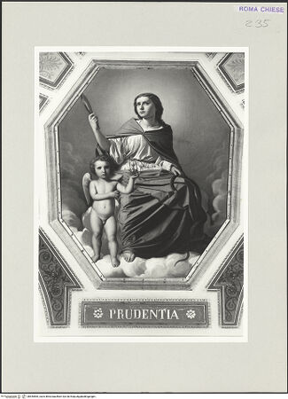 Vorderseite von Bibliotheca Hertziana [https://www.deutsche-digitale-bibliothek.de/content/lizenzen/rv-fz/] Die sieben Tugenden und die Werke der BarmherzigkeitPrudentia - , bh545565_recto. Foto.