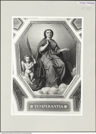 Vorderseite von Bibliotheca Hertziana [https://www.deutsche-digitale-bibliothek.de/content/lizenzen/rv-fz/] Die sieben Tugenden und die Werke der BarmherzigkeitTemperantia - , bh545566_recto. Foto.