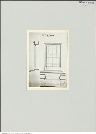 Vorderseite von Haase? [https://www.deutsche-digitale-bibliothek.de/content/lizenzen/rv-fz/] Sant'Eustachio - Portal (Zeichnung von Dipl.Ing. Haase), bh546701_recto. Foto.