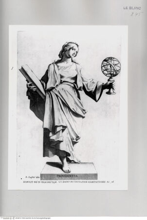 Vorderseite von unbekannt [http://creativecommons.org/publicdomain/mark/1.0/] Die TugendenTafel (12): Providentia - , bh548167. Foto.