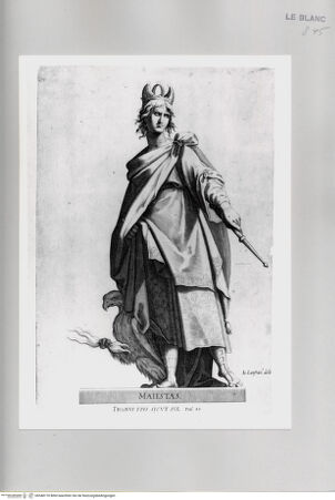 Vorderseite von unbekannt [http://creativecommons.org/publicdomain/mark/1.0/] Die TugendenTafel (15): Maiestas - , bh548170. Foto.